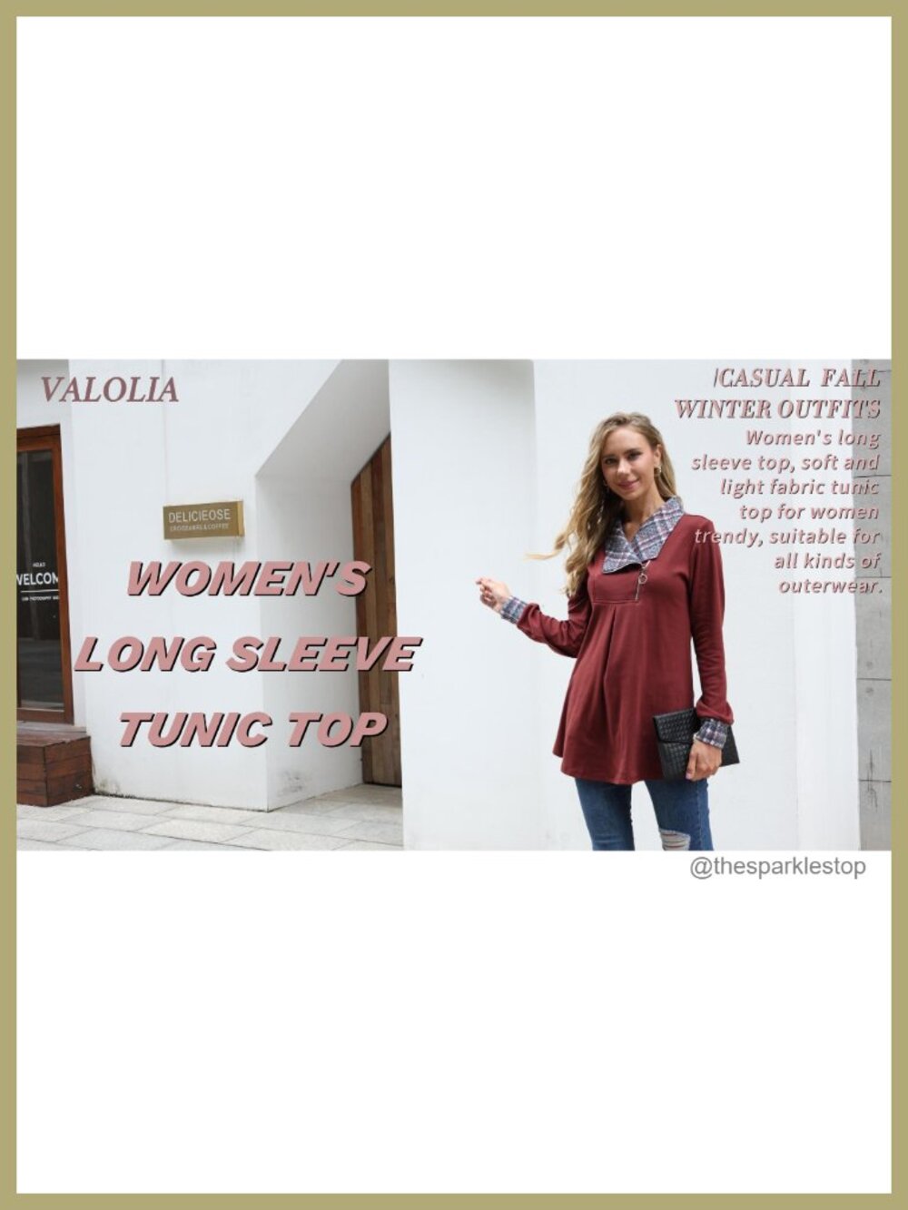 Women's Casual Swing Sweatshirt Long Sleeve Zip Lapel Tunic - Picture 6 of 6